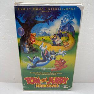 Family Home Entertainment Tom & Jerry The Movie VHS Tape Clamshell Case Family